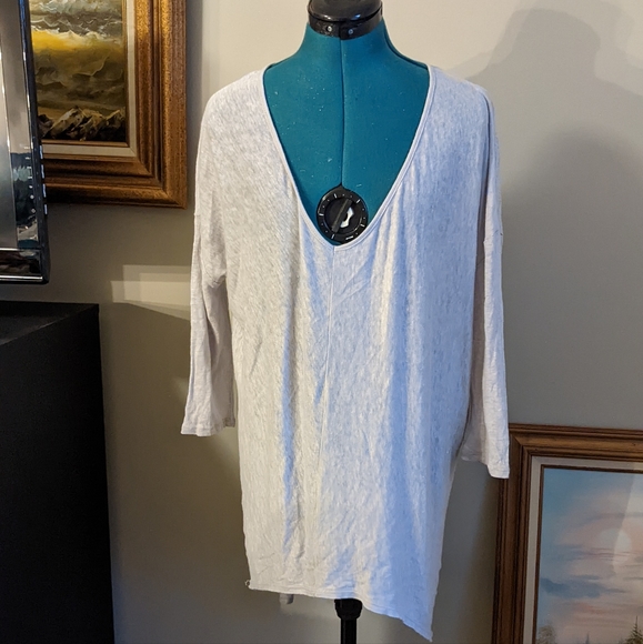 Oversized Bobi Gray Tshirt Dress - Size Small - Picture 2 of 7